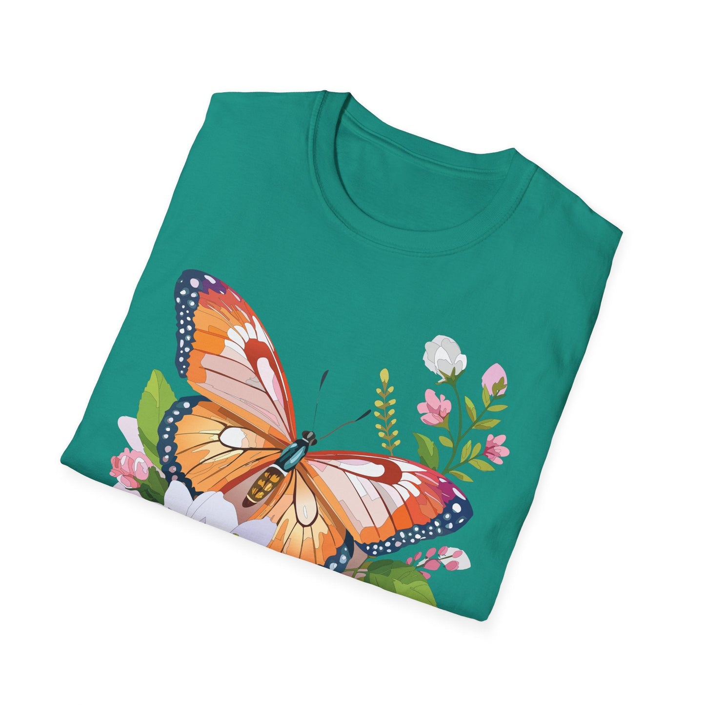 Butterfly Shirt Unisex T Shirt Gildan 64000 Softstyle 100 Percent Ring Spun Cotton