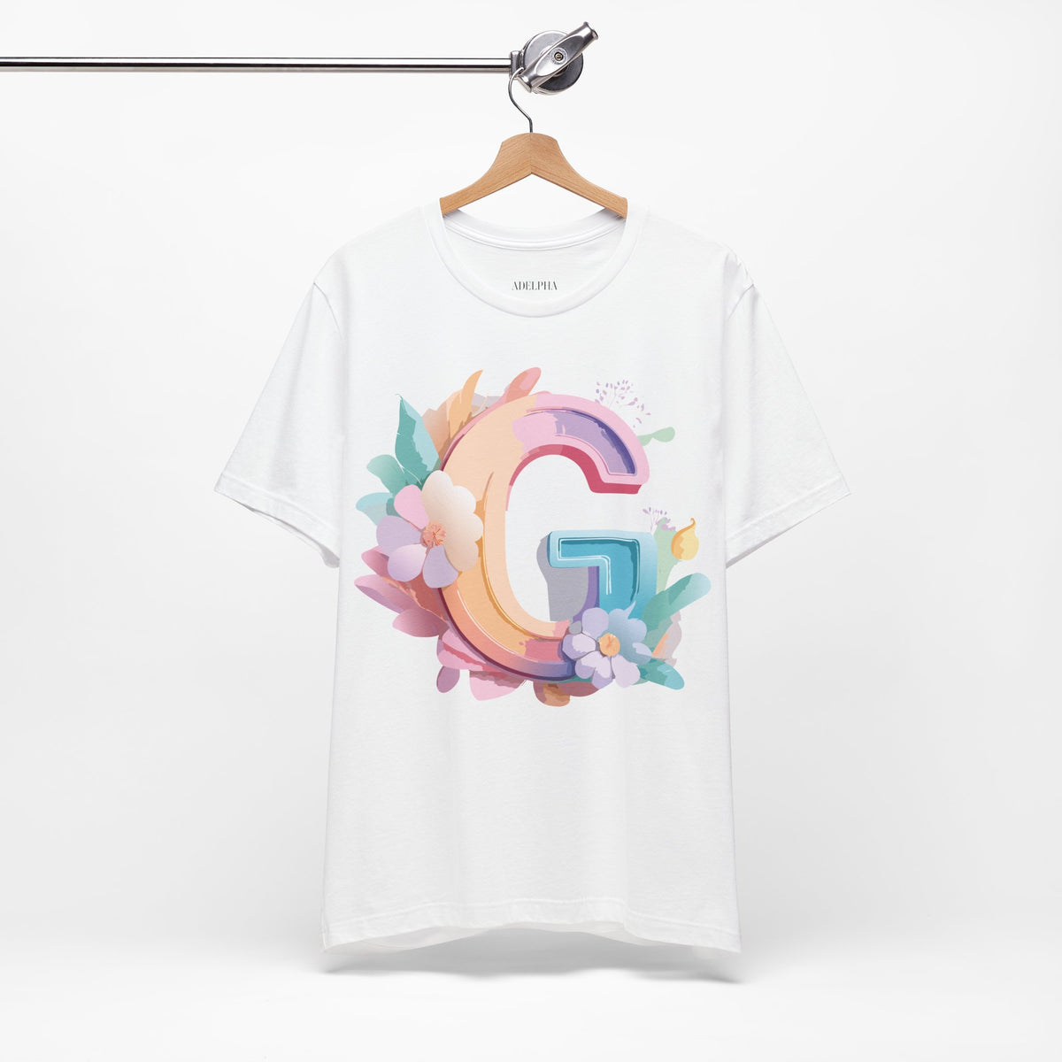 Letter G Graphic Unisex Cotton Bella+Canvas Tee with Art Letter Design