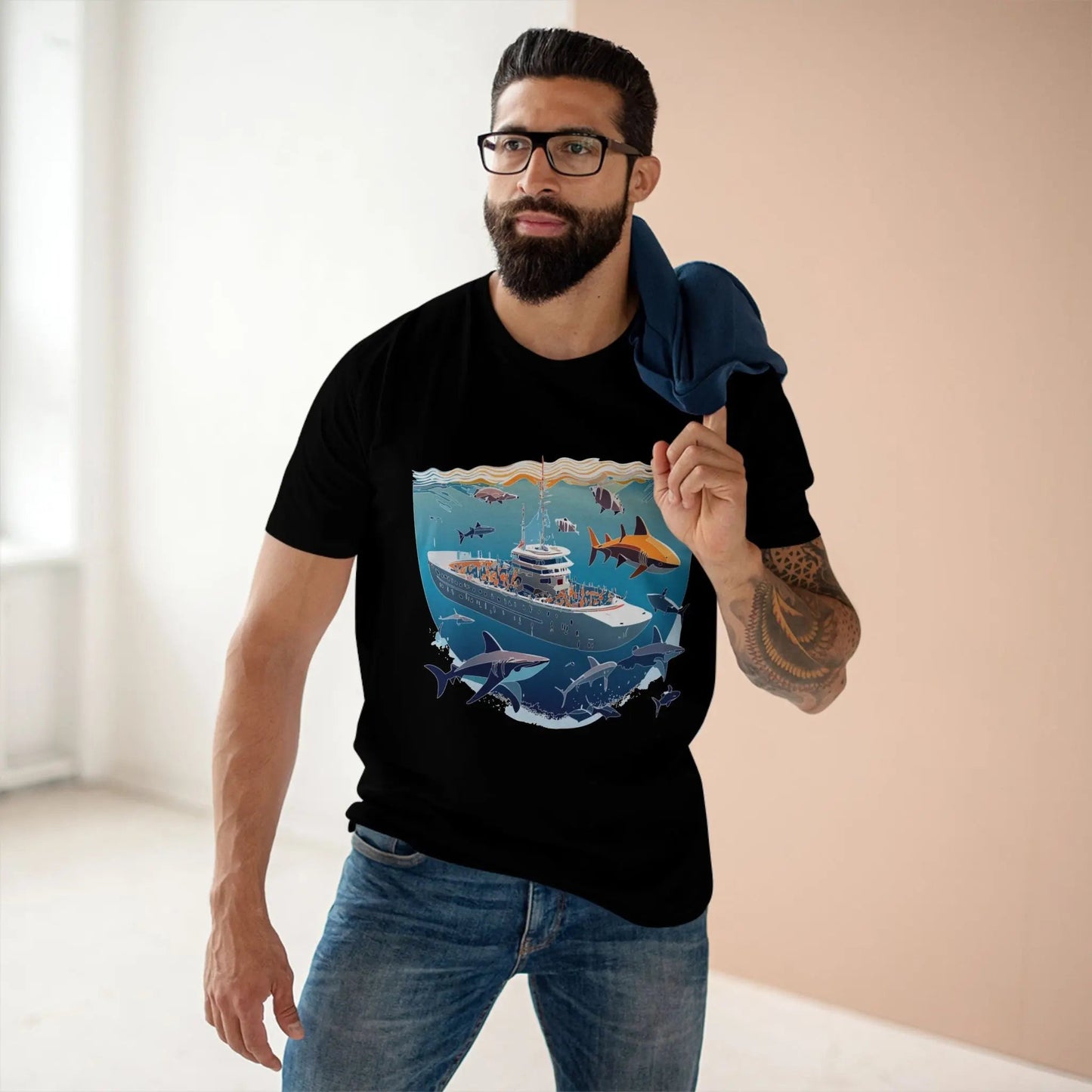 Ocean Coast Graphic Unisex 100 Cotton Staple Tee 9