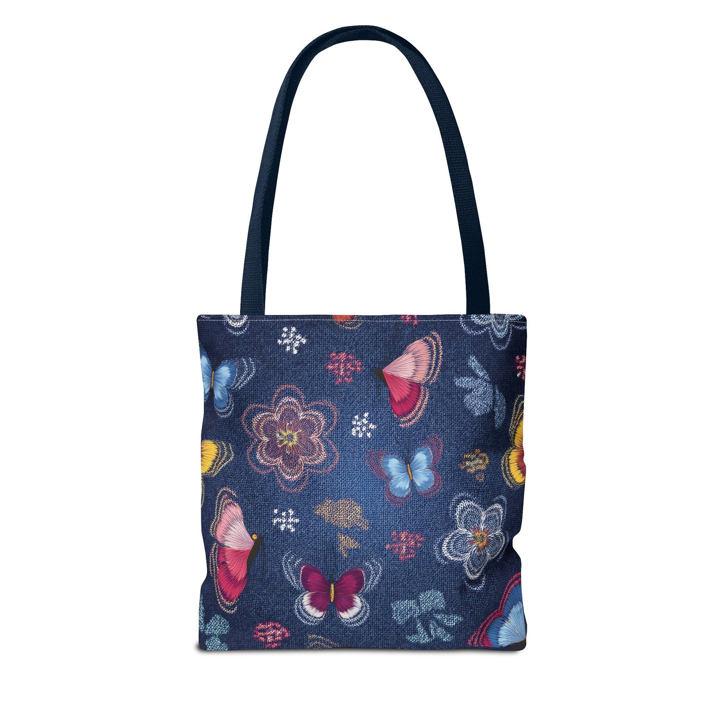Denim Fabric Imitation Print Unisex Canvas Bag Poly Spun 3 Sizes Tote Bag 168
