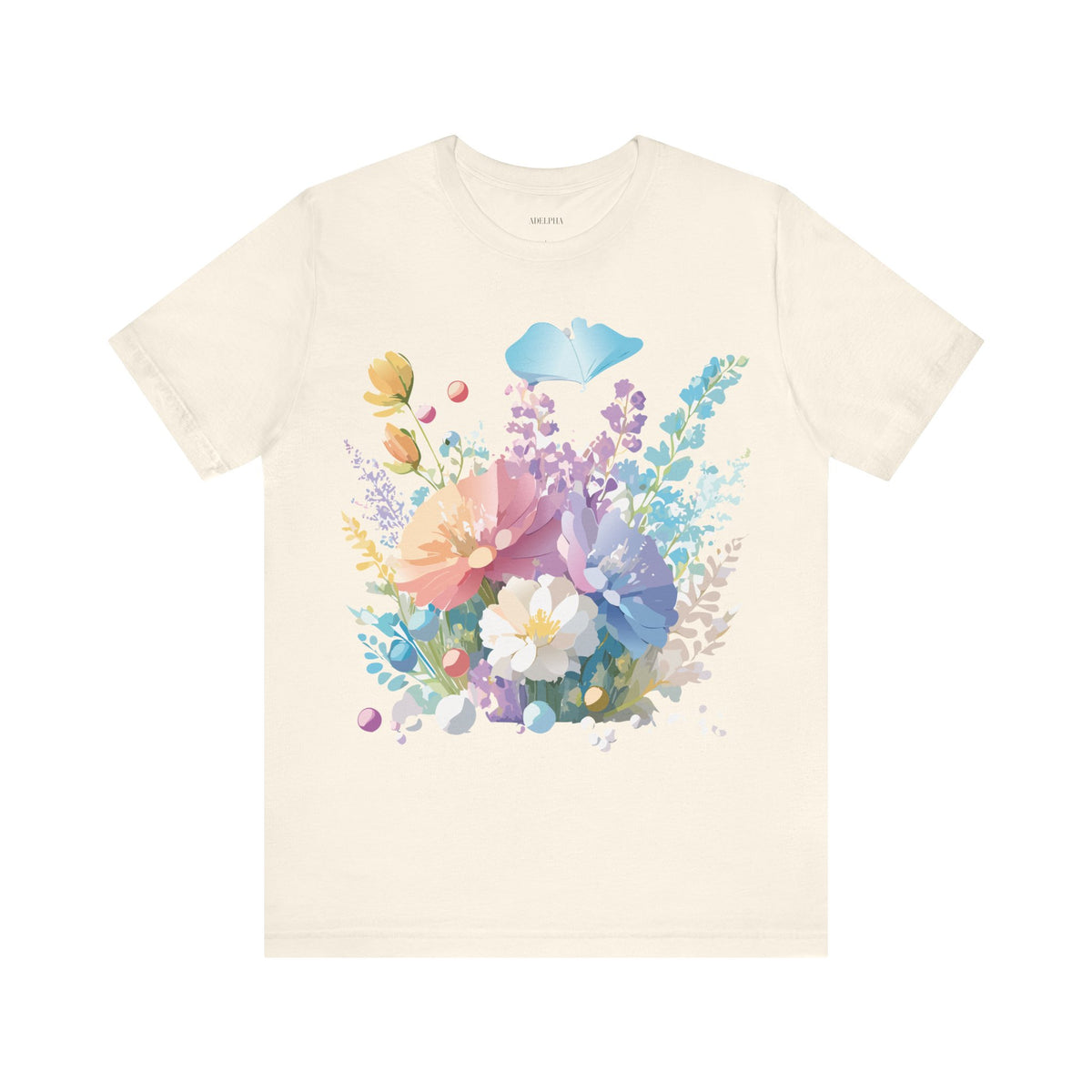 Floral Graphic Tee Shirt - Bella+Canvas Unisex 100 Cotton 1