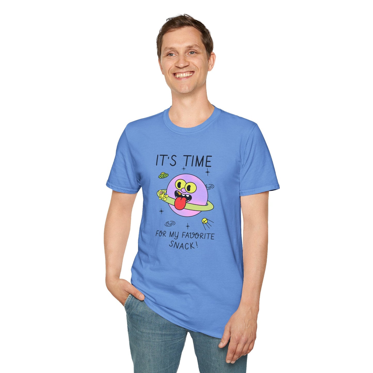 Snack Time Alien TShirt Time For My Favorite Snack Unisex Cotton Cute Space Graphic Tee