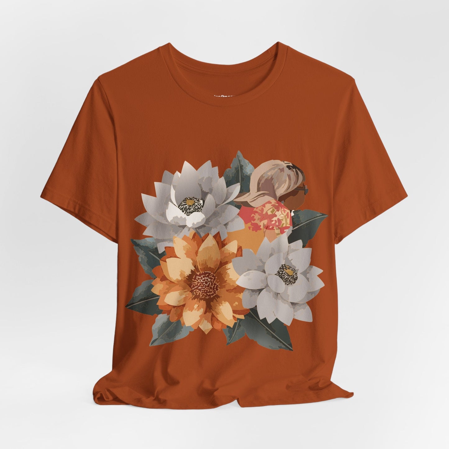 Retro2Nova Flowers Shirt Floral Shirt Unisex Floral Tee Lightweight Breathable Jersey