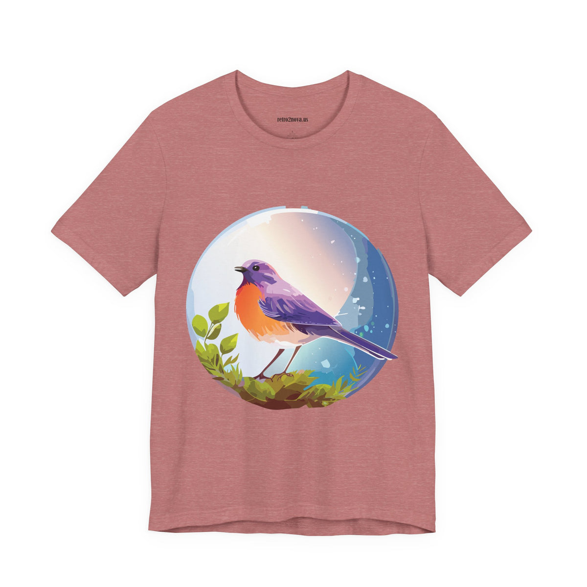 Bird Graphic Unisex Cotton Bella+Canvas Tee with Animal Design ab3