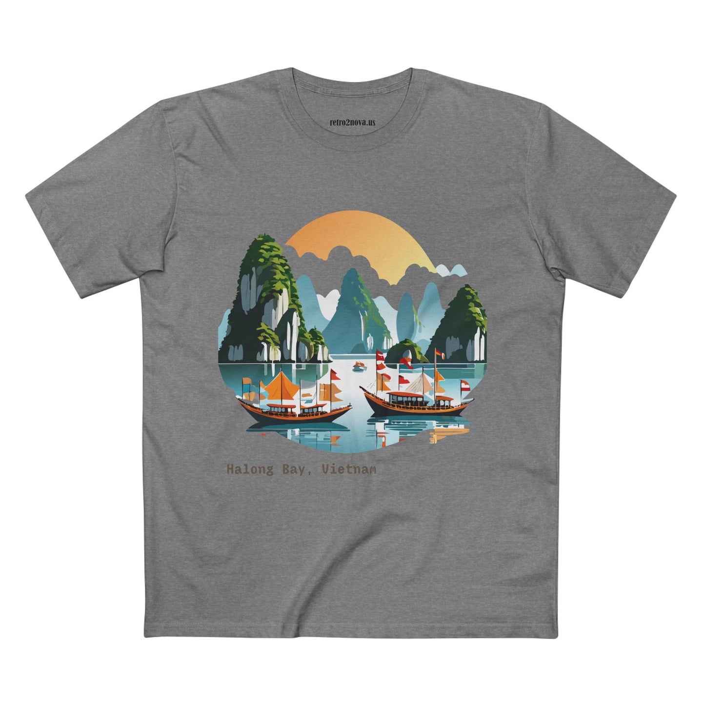 Travel Shirt Vietnam Tourist TT33 Unisex Premium Cotton Art Tee Retro2Nova Discover Art