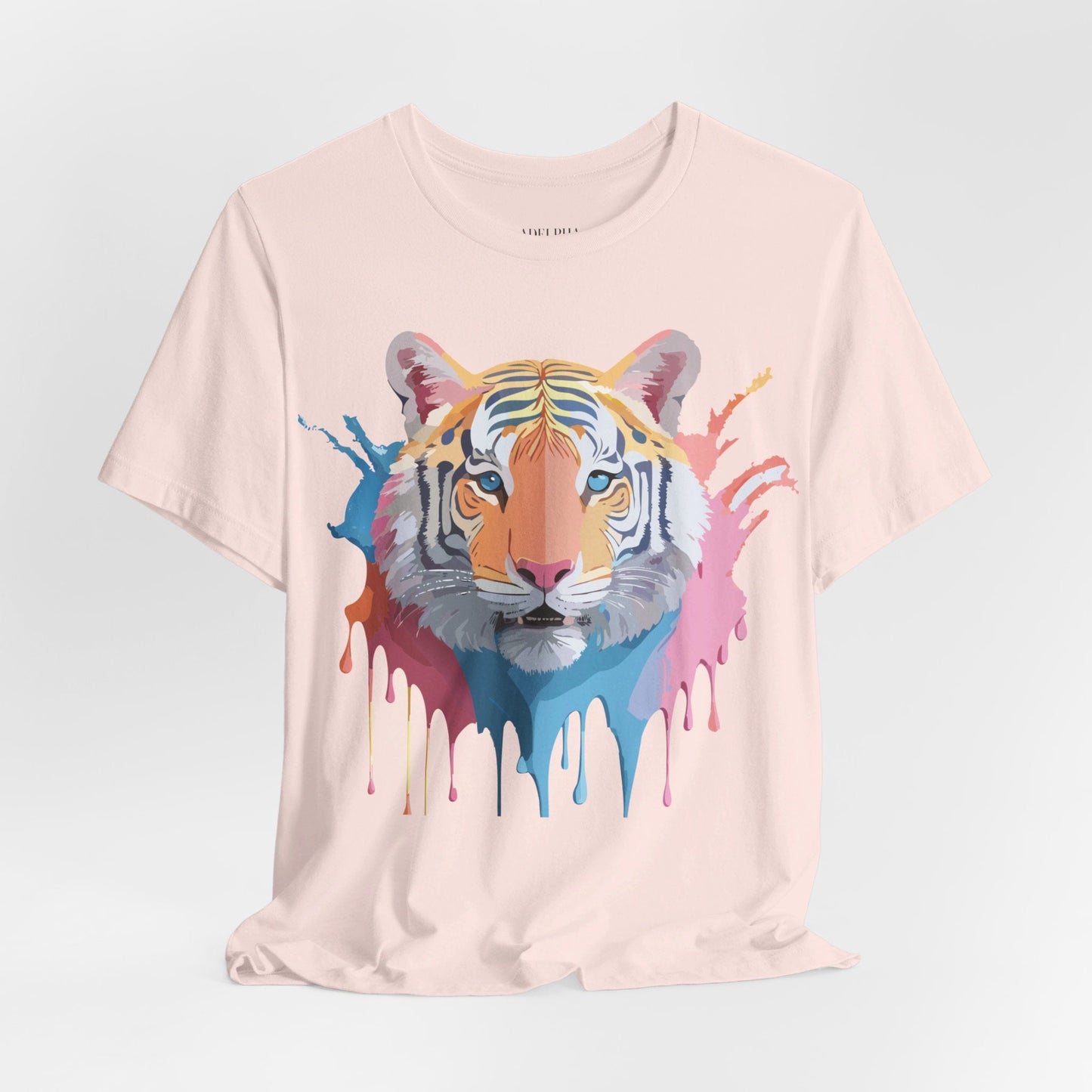 Tiger Graphic Tee Unisex Short Sleeve Shirt With Vintage Inspired Adelpha Artwork