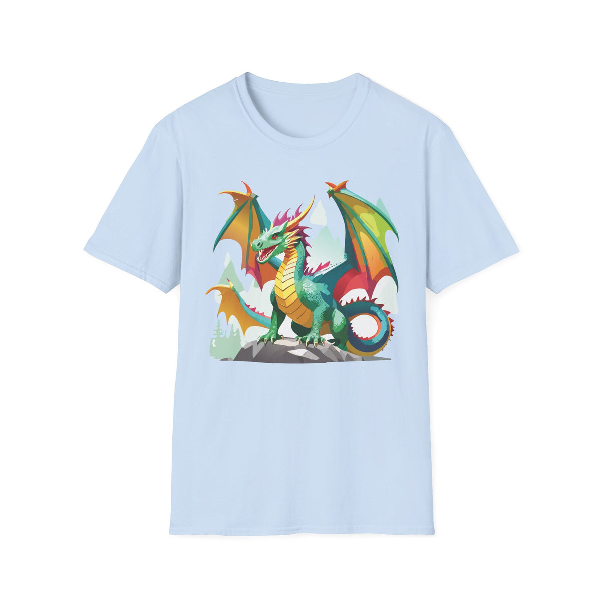 Dragon Graphic Tee Gildan Unisex 100 Cotton Tee Shirt with Animals m24