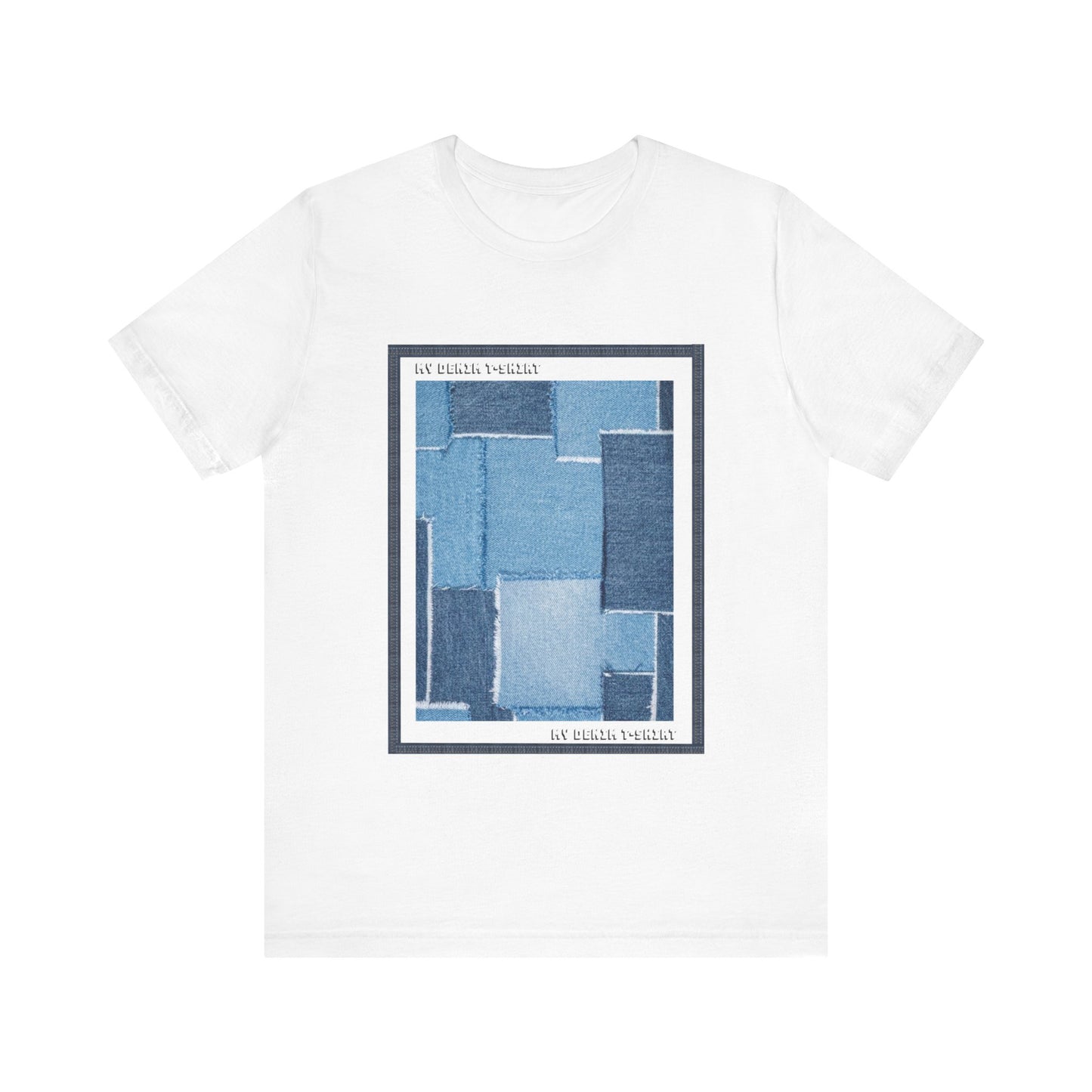 T-shirt unisexe en coton avec imprimé denim