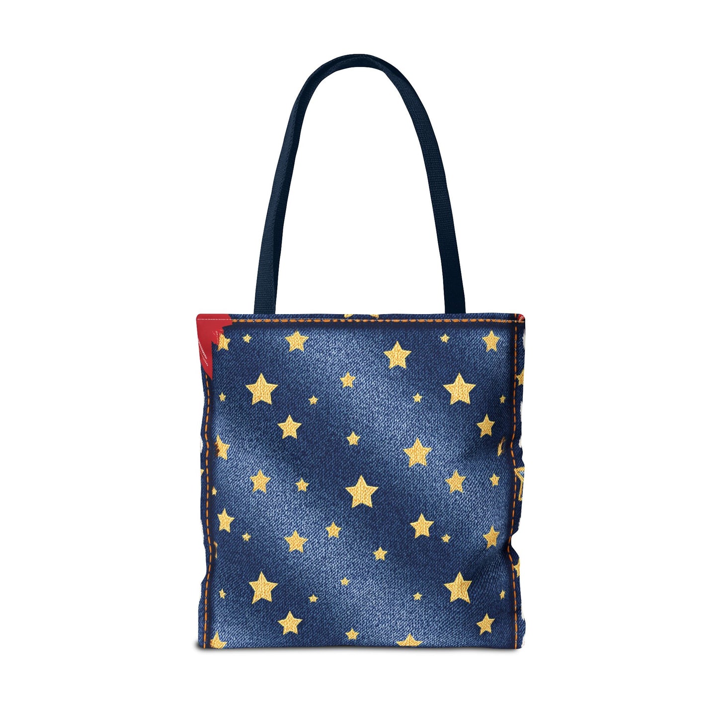 Denim Fabric Imitation Print Unisex Canvas Bag Poly Spun 3 Sizes Tote Bag 181-6