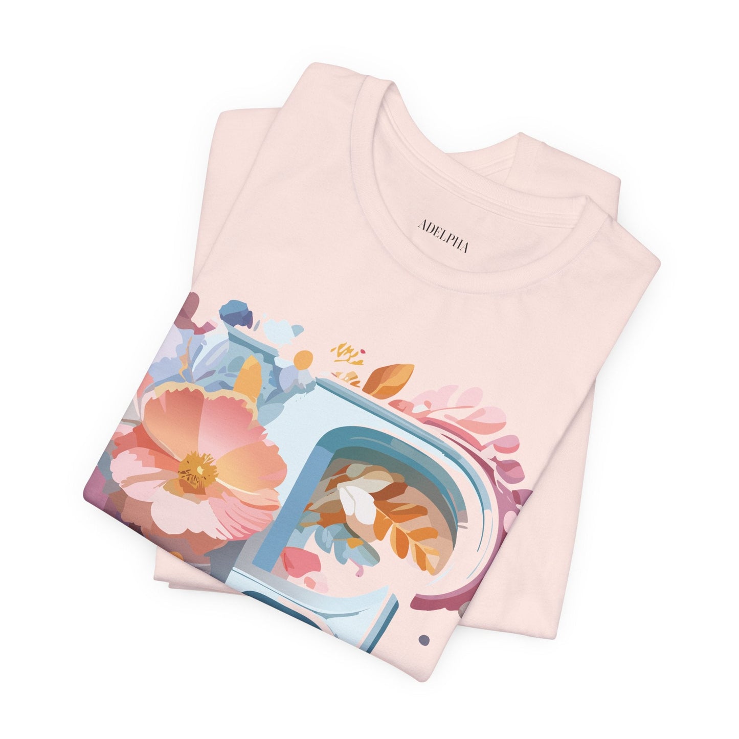 Letter F Shirt Unisex Graphic Tee Jersey Short Sleeve by Adelpha Vintage Inspired Art Design