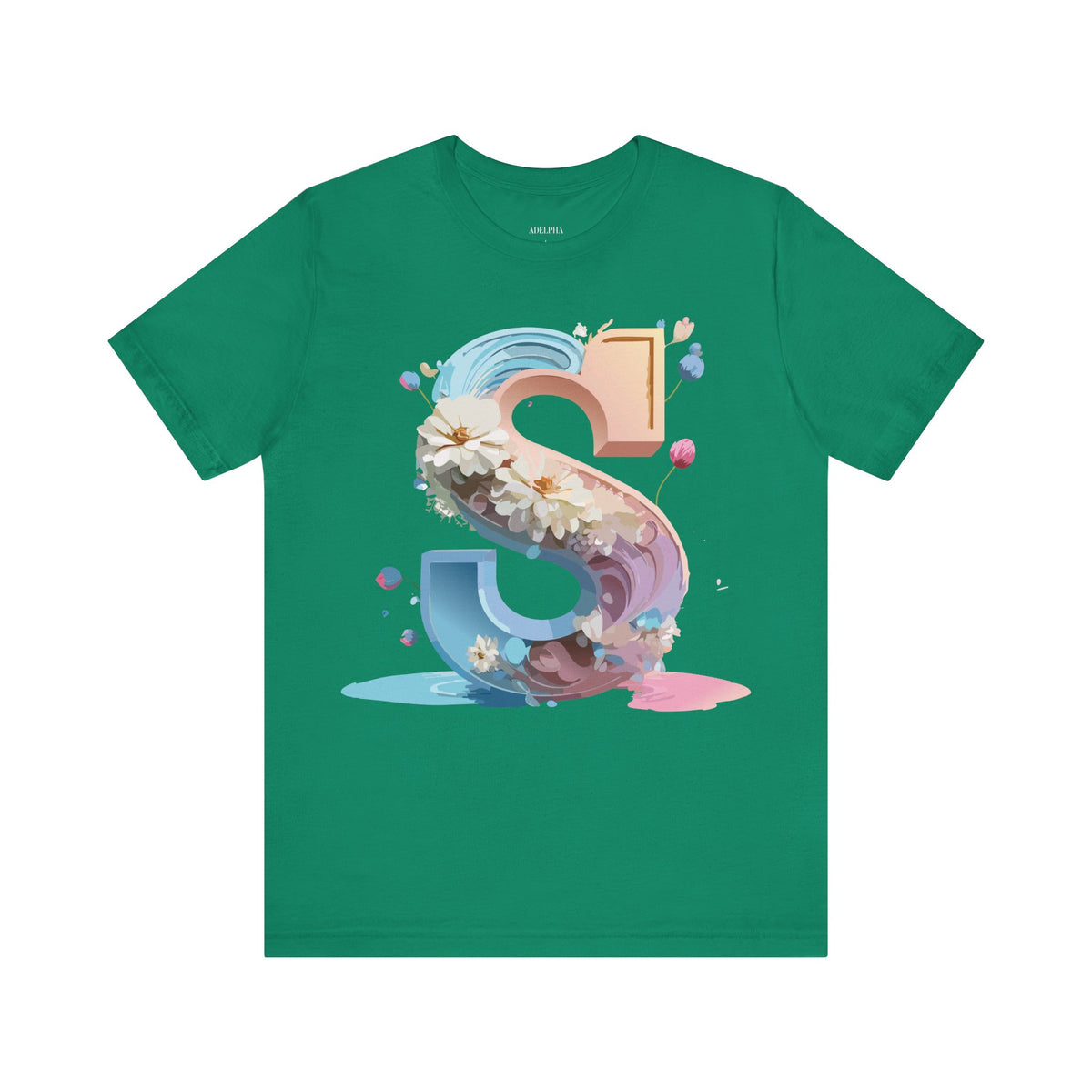 Letter S Graphic Unisex Cotton Bella+Canvas Tee with Art Letter Design