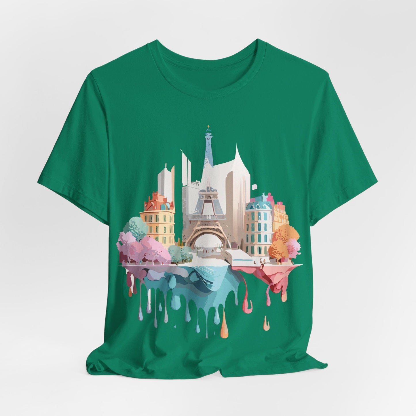 Paris Tourist Graphic Tee Unisex Jersey Short Sleeve Shirt by Adelpha Art Design Vintage Inspired