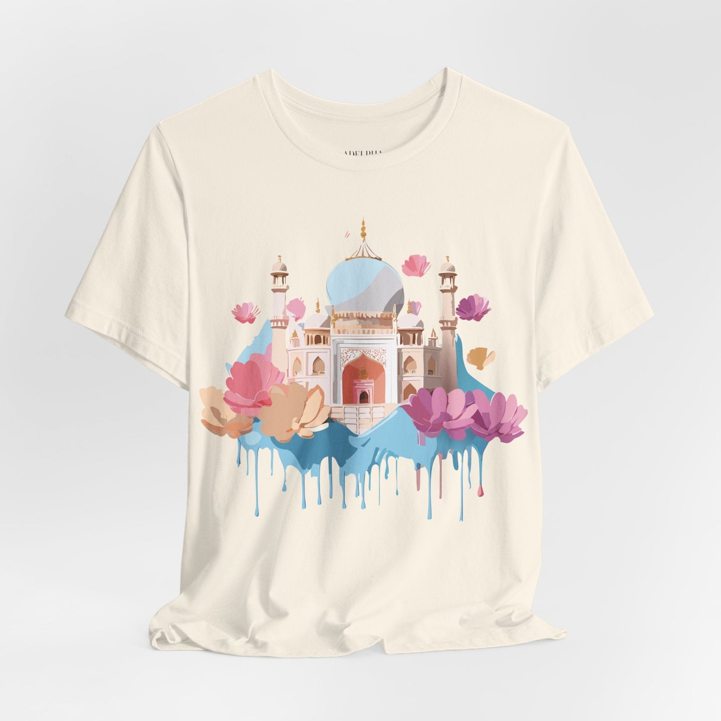 Tourist Shirt Taj Mahal Graphic Tee Unisex Short Sleeve Art From Adelpha Vintage Inspired