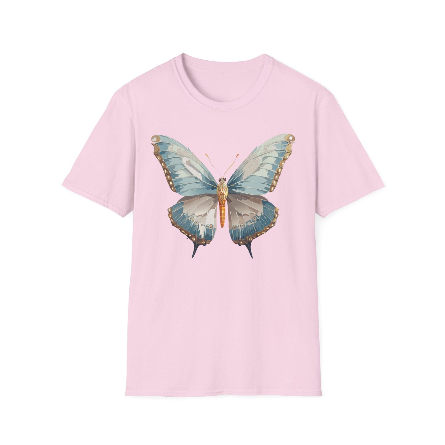 Butterfly Emblem Shirt Unisex T Shirt Gildan Softstyle 64000 Monarch Print Cotton Tee Everyday
