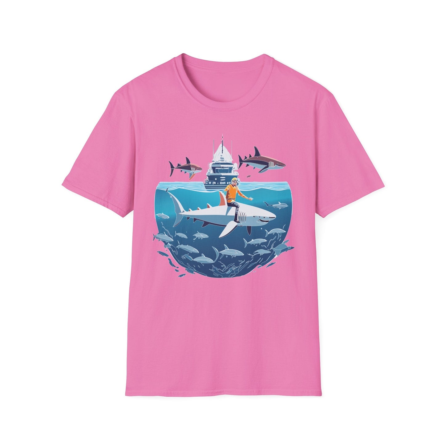 Ocean Tee Shirt Unisex Softstyle Gildan 64000 Cotton T Shirt Lightweight Casual Tee