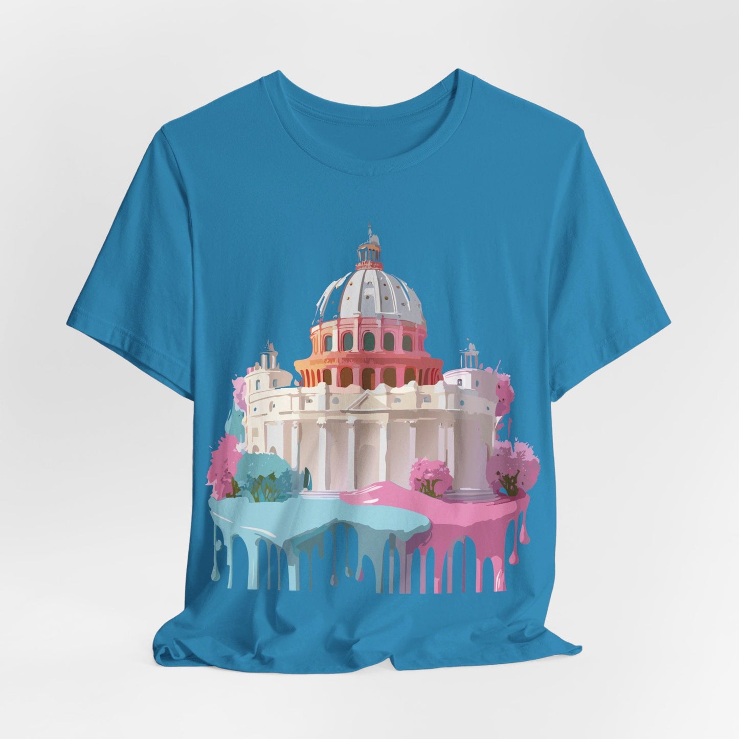 Unisex Graphic Tee With Rome Artwork By Adelpha Vintage Inspired Short Sleeve Shirt