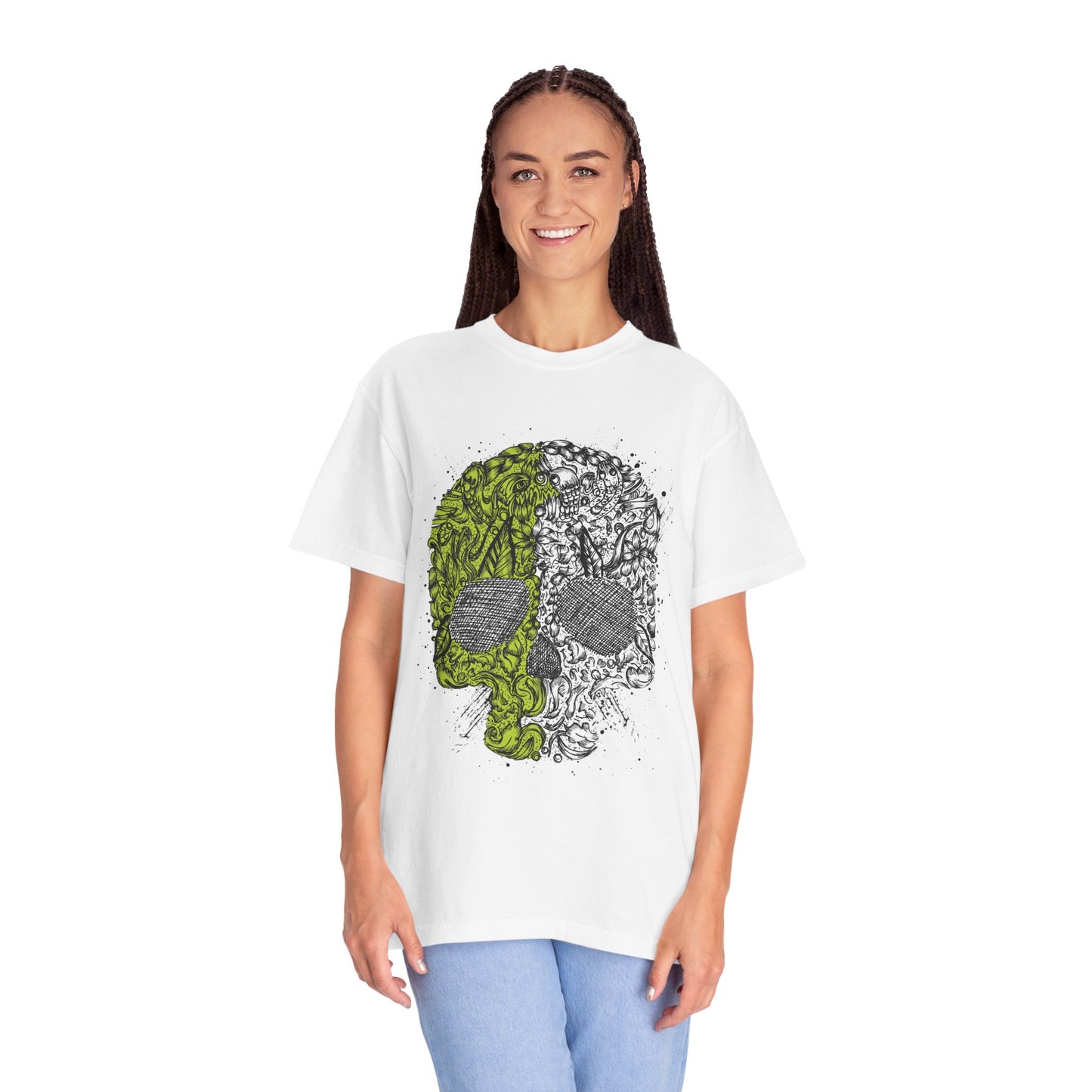 Unisex Cotton Tee Shirt with Skull