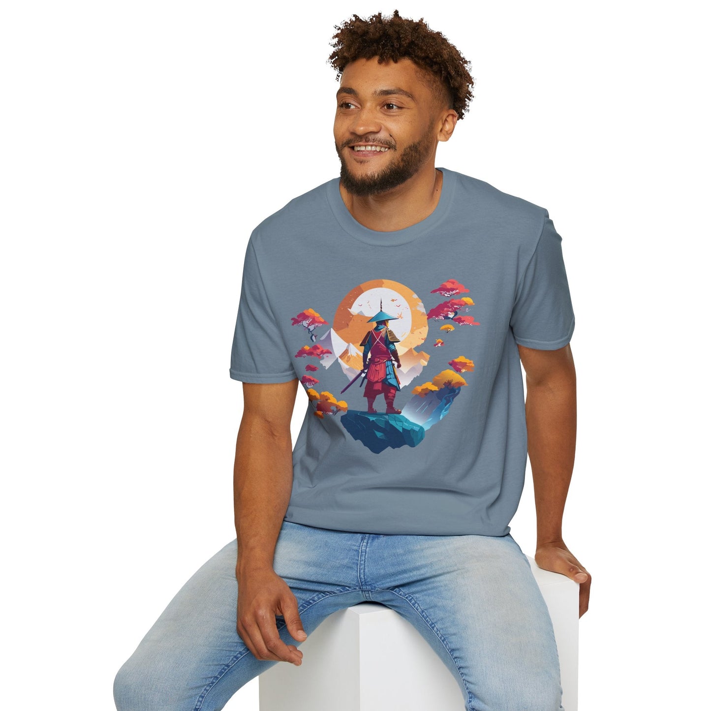 Gildan Softstyle 64000 Samurai T Shirt Unisex Cotton Tee With Samurai Design Relaxed Fit