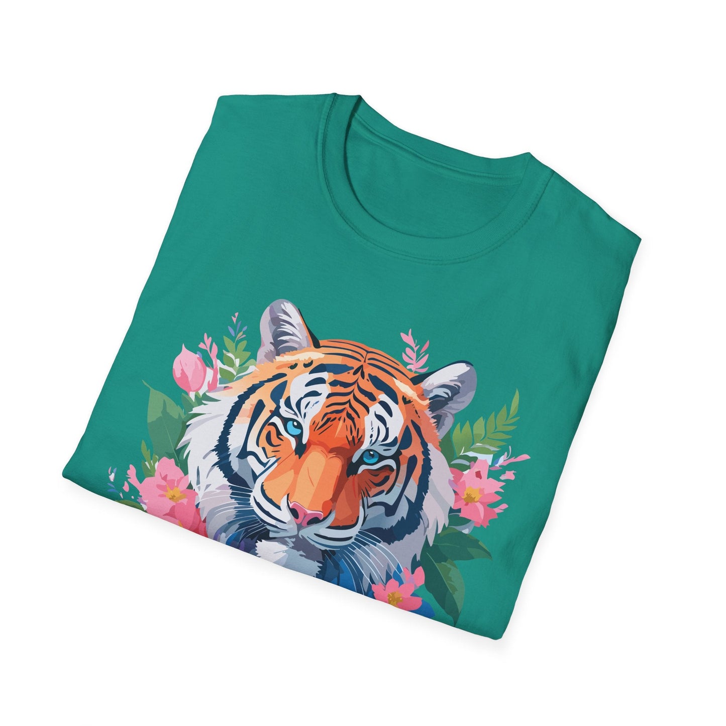 Tiger Shirt Unisex Animal Tee Softstyle Gildan 64000 Cotton Tee