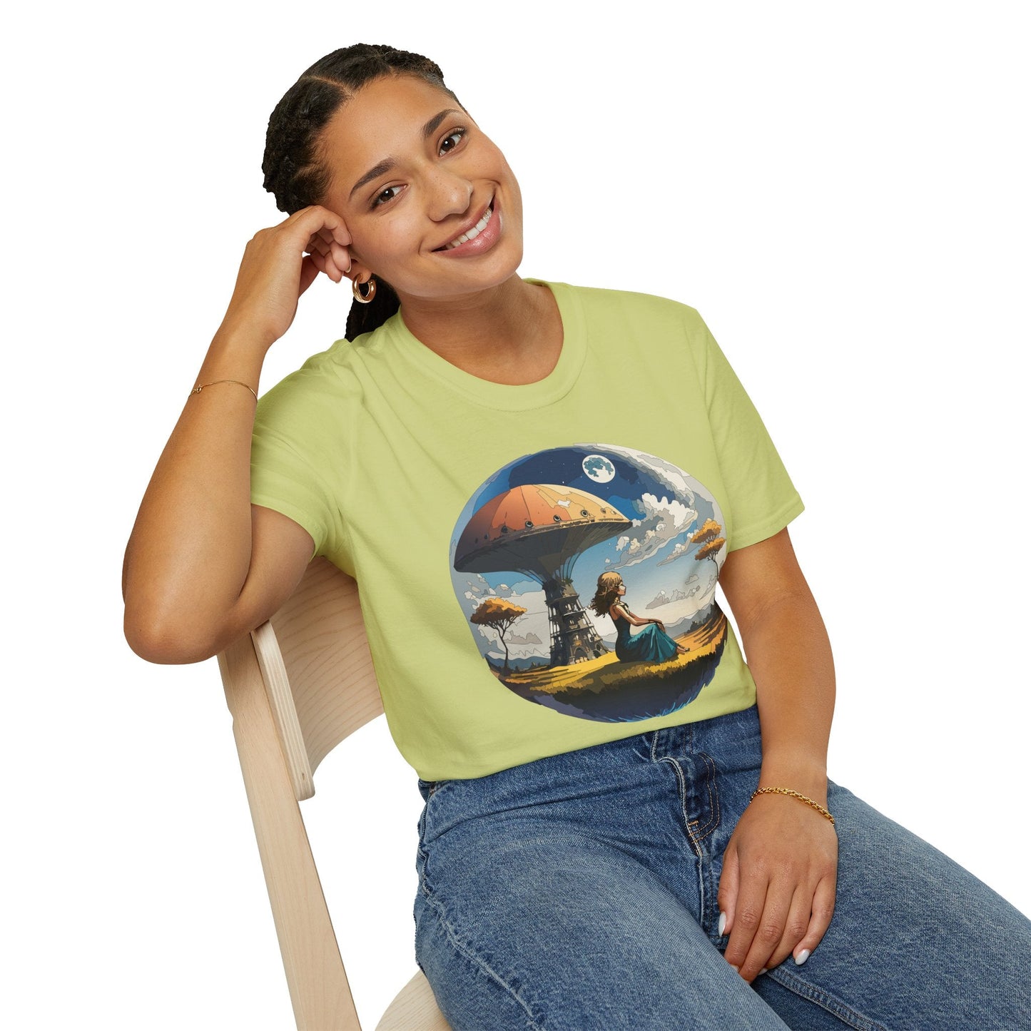 Womens Graphic T Shirts Art Design Shirt Softstyle Short Sleeve Cotton Tee Premium Quality