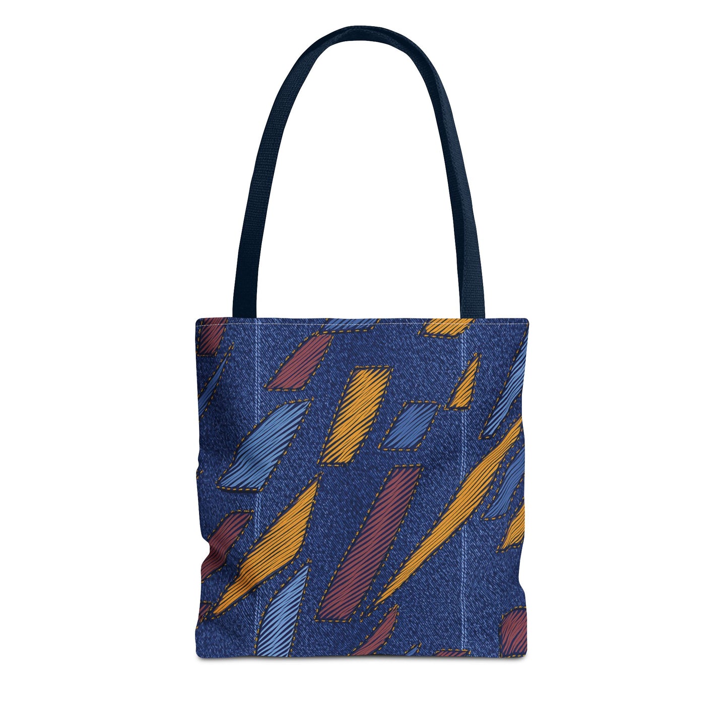 Denim Fabric Imitation Print Unisex Canvas Bag Poly Spun 3 Sizes Tote Bag 149