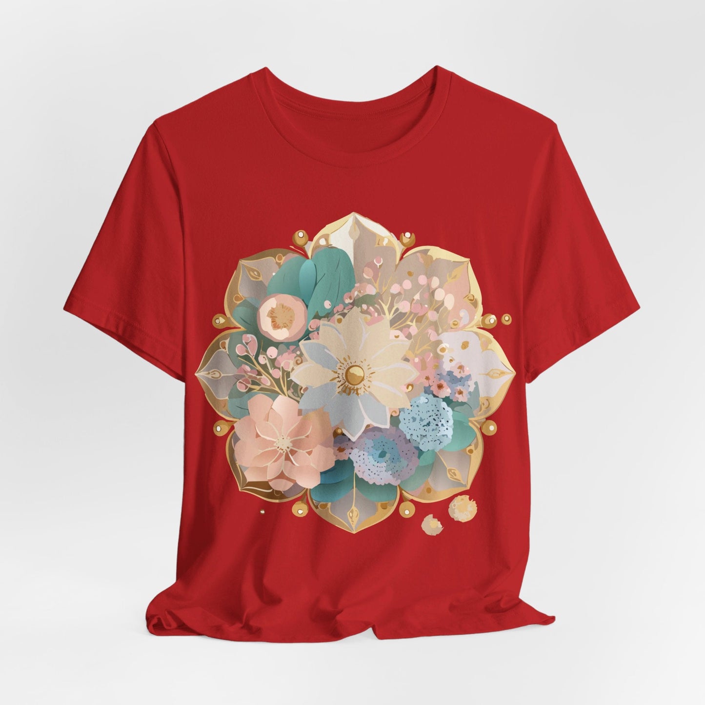 Mandala Graphic Unisex 100 Cotton Vintage Floral Artwork Tee 14