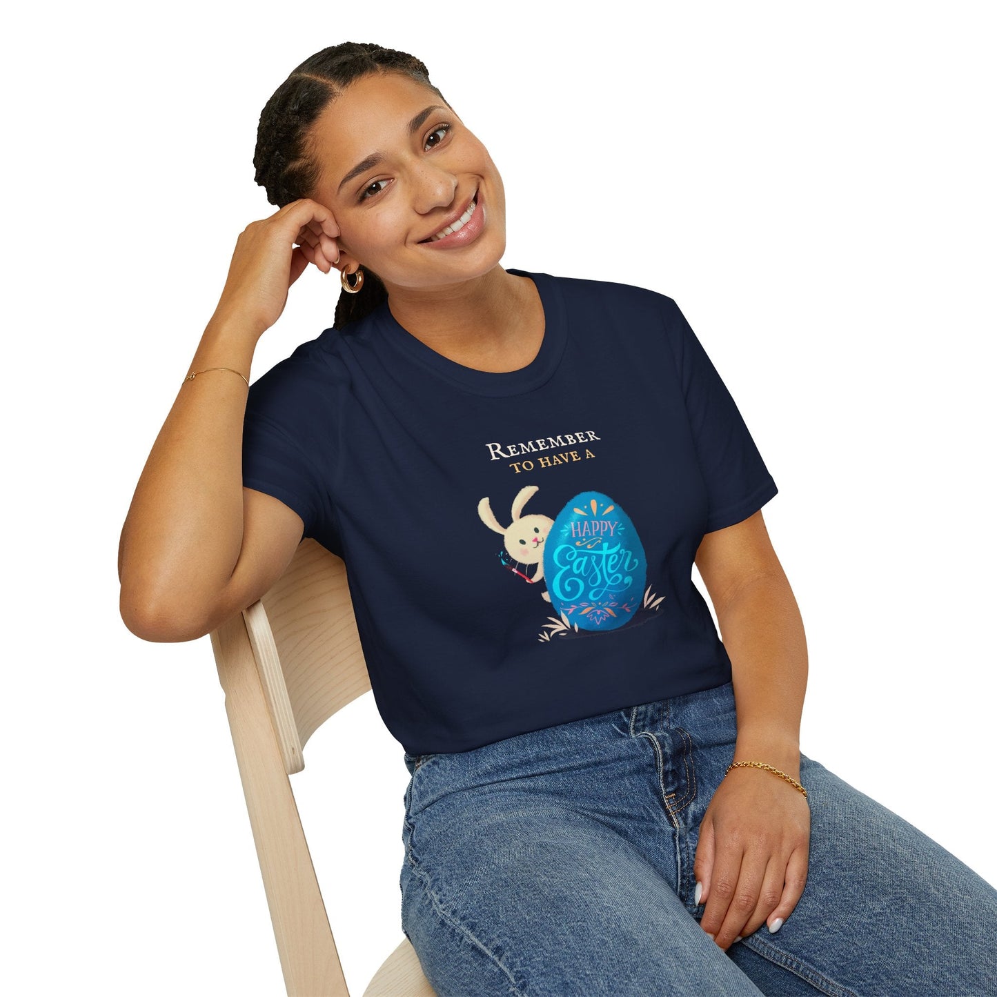 Easter Bunny Egg T Shirt Unisex Softstyle Tee With Easter Signature Prints And Design