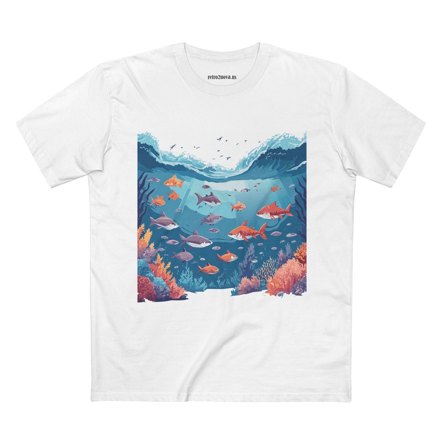 Ocean Pacific OP11 Ocean Shirt Unisex Premium Cotton Tee With Original Art Design Retro2Nova