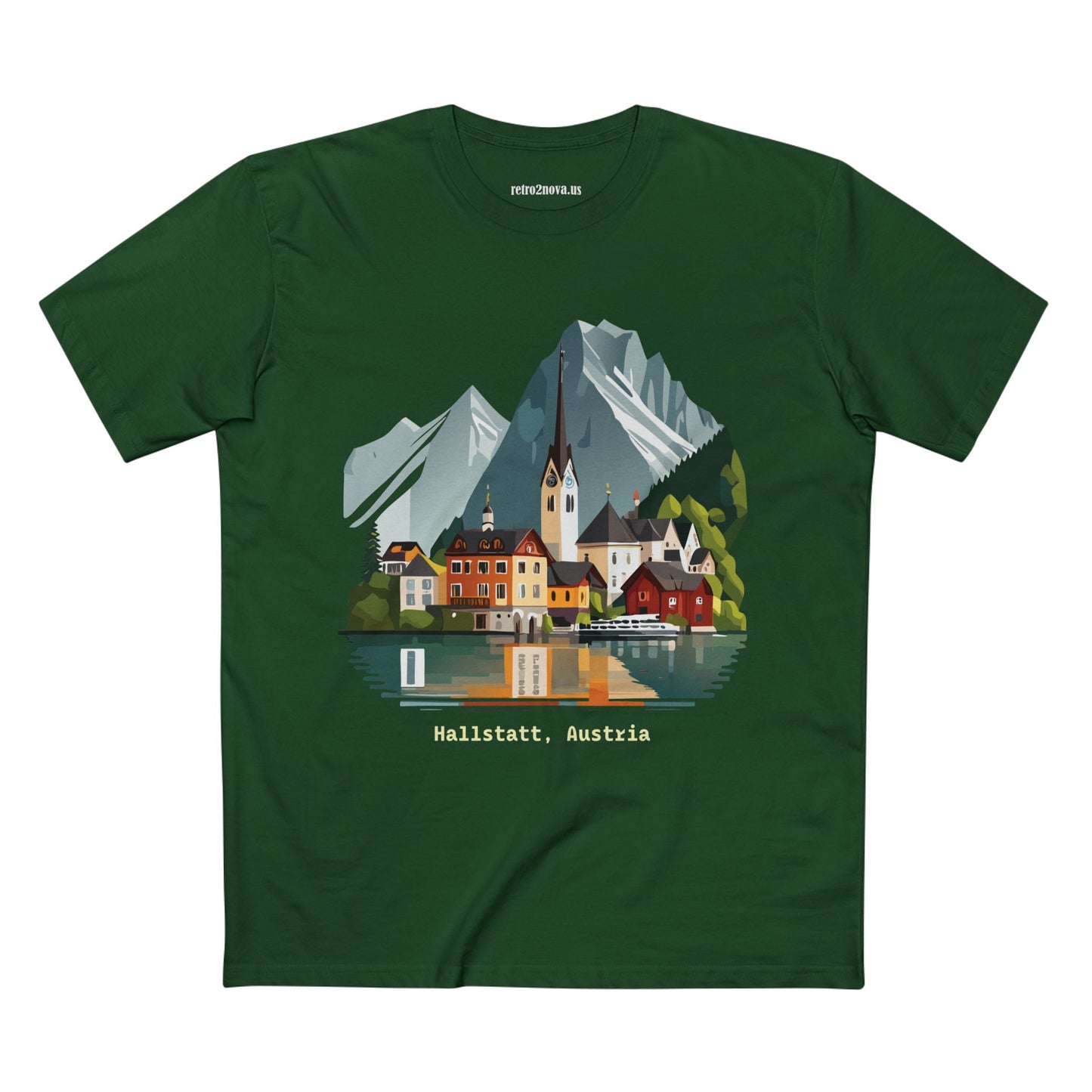 Austria Travel Shirt Unisex Premium Cotton Tee With Original Art Design Retro2Nova Collection