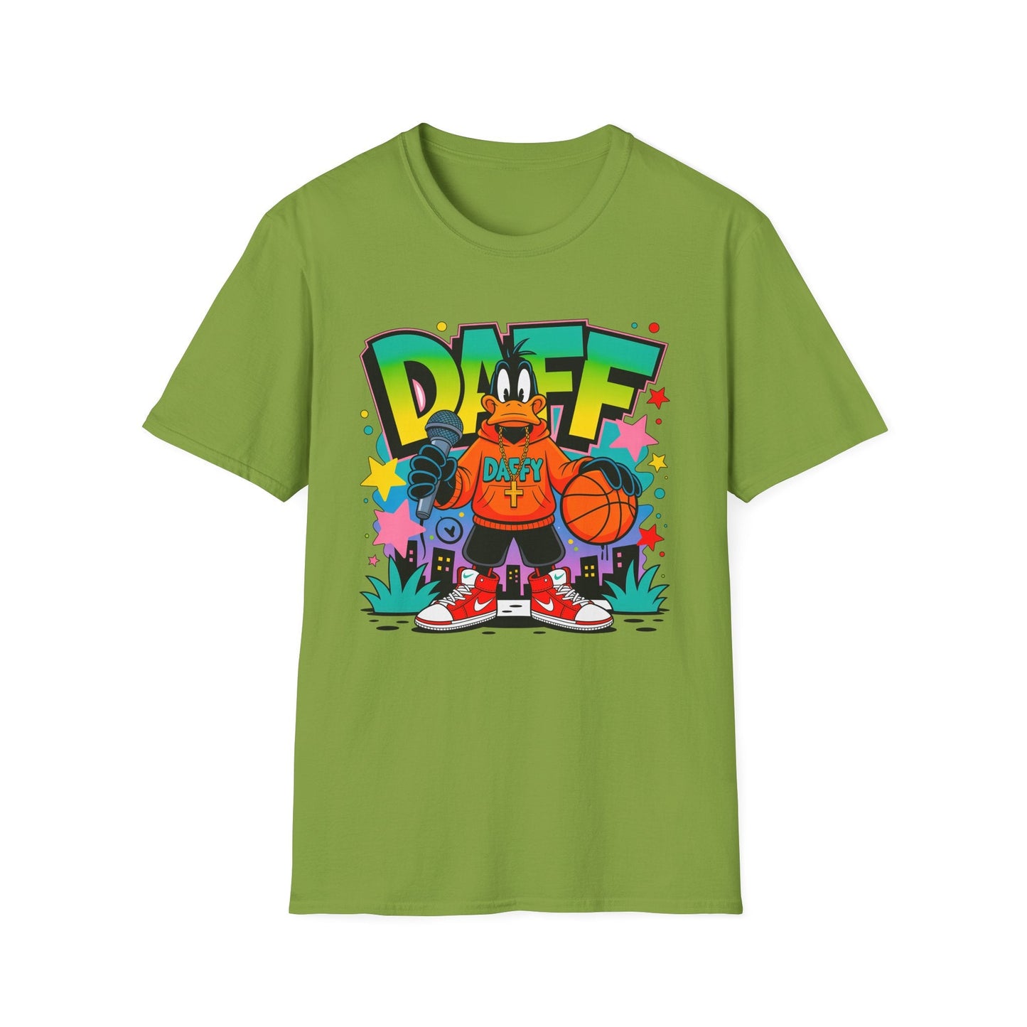 Unisex Cartoon T Shirt With Animation Design Funny Animals Tee Gildan Softstyle 64000