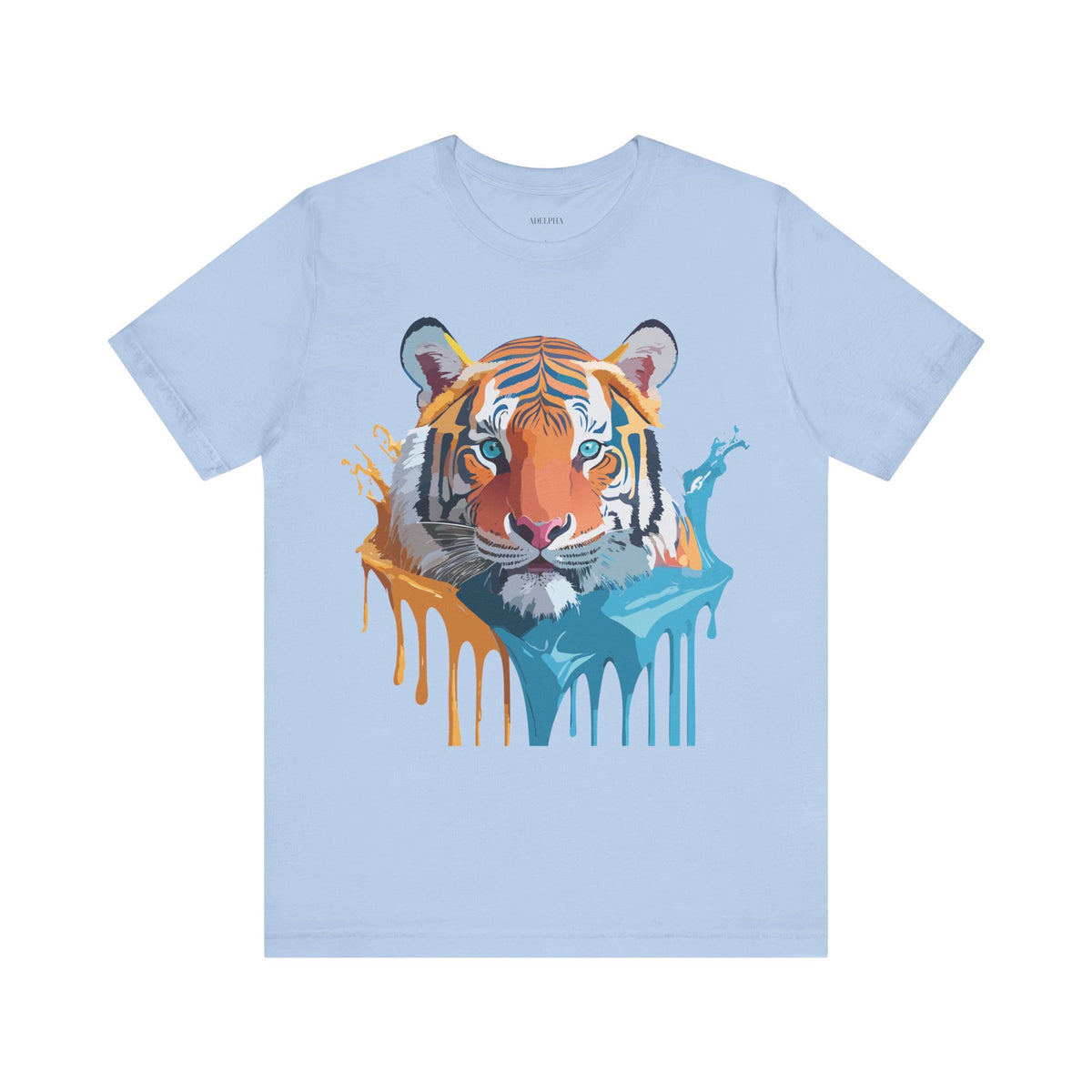 Tiger Graphic Unisex Cotton Bella+Canvas Tee with Art Animal Design e64