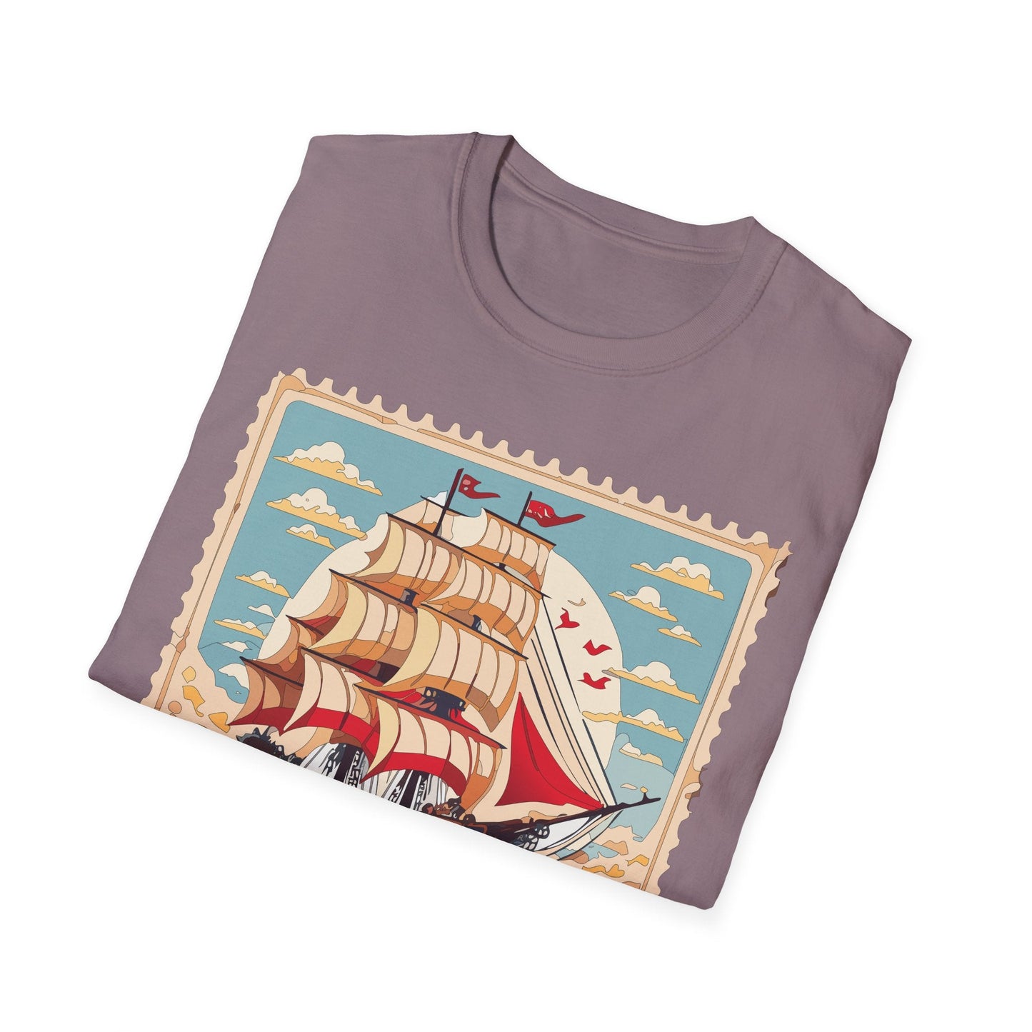 Ship T Shirts Frigate T Shirts Vessel Tee Shirt Unisex Softstyle Gildan 64000 Cotton Tee
