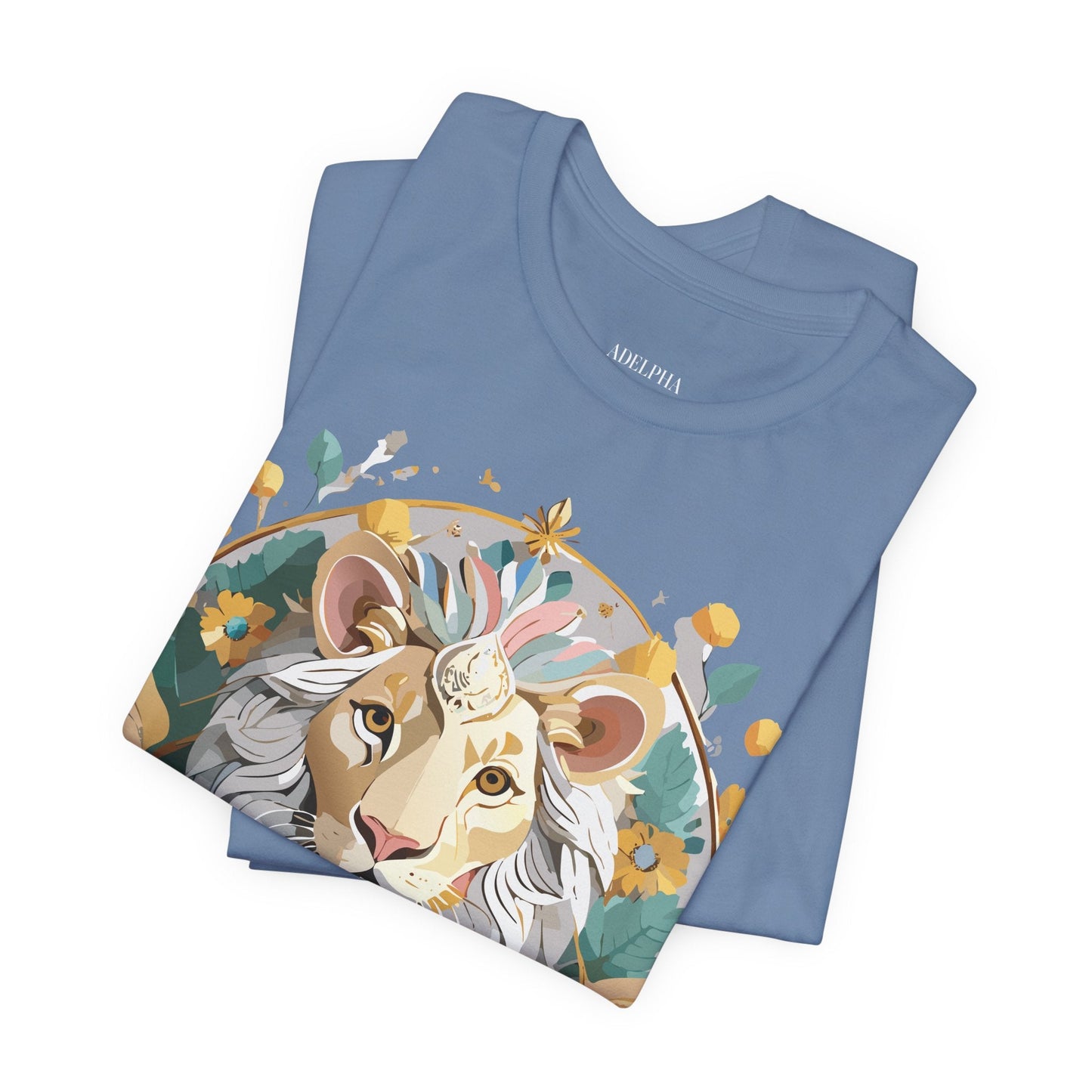 Medallion Graphic Unisex 100 Cotton Vintage Animal Medal Artwork Tee 58