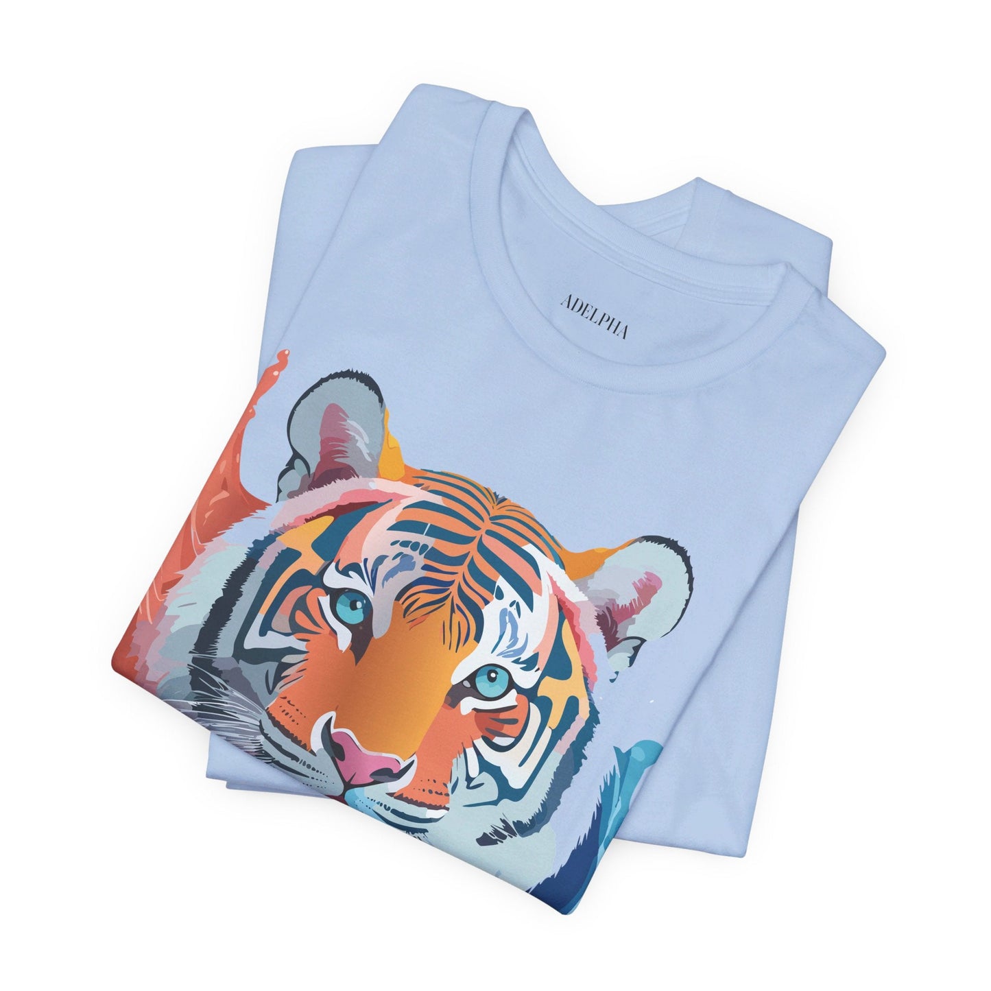 Tiger Graphic Unisex 100 Cotton Vintage Art with Animal Tee 22