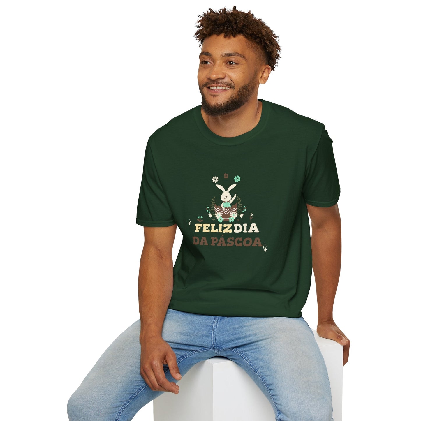 Easter Day T Shirt Unisex Softstyle Tee With Easter Design Print Gildan 64000 Comfort Fit