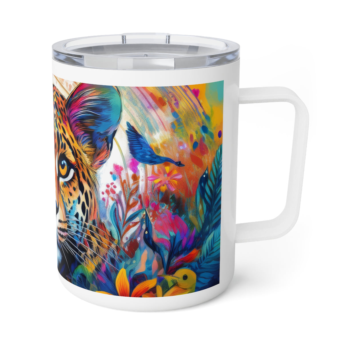 41 Art Design Insulated Coffee Mug Clear Lid 10oz Insulated Coffee Mug 10oz