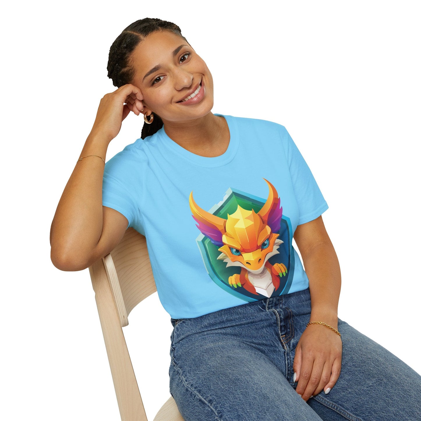 Dragon T Shirt Unisex Dragon Graphic Tee With Animal Design Soft Cotton Gildan Softstyle 64000