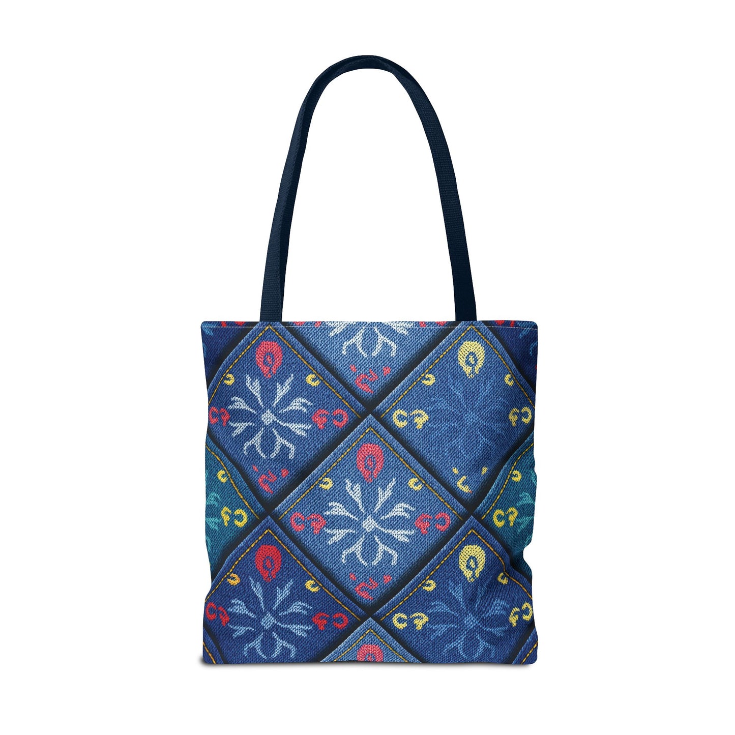 DIWALI DENIM PRINT CANVAS BAG HIGH-QUALITY 100% SPUN POLY 3 SIZES BAG-205-8