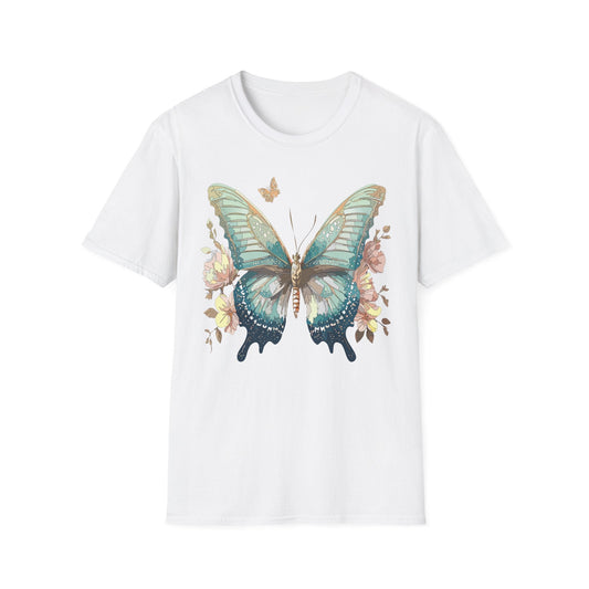 Butterfly Print Unisex T Shirt Monarch Design Softstyle 64000 Gildan Cotton Tee Quality