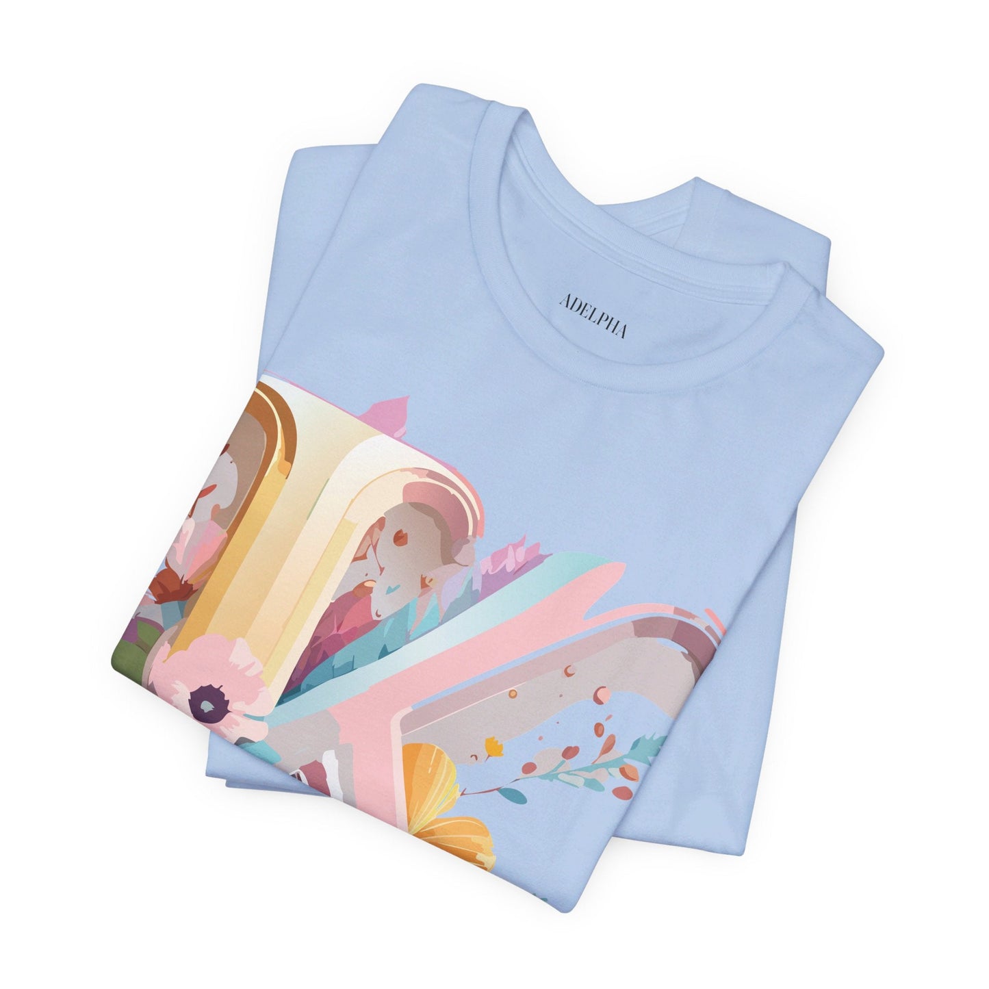 Letter K Graphic Tee Unisex Vintage Inspired Art Design Short Sleeve Shirt Adelpha