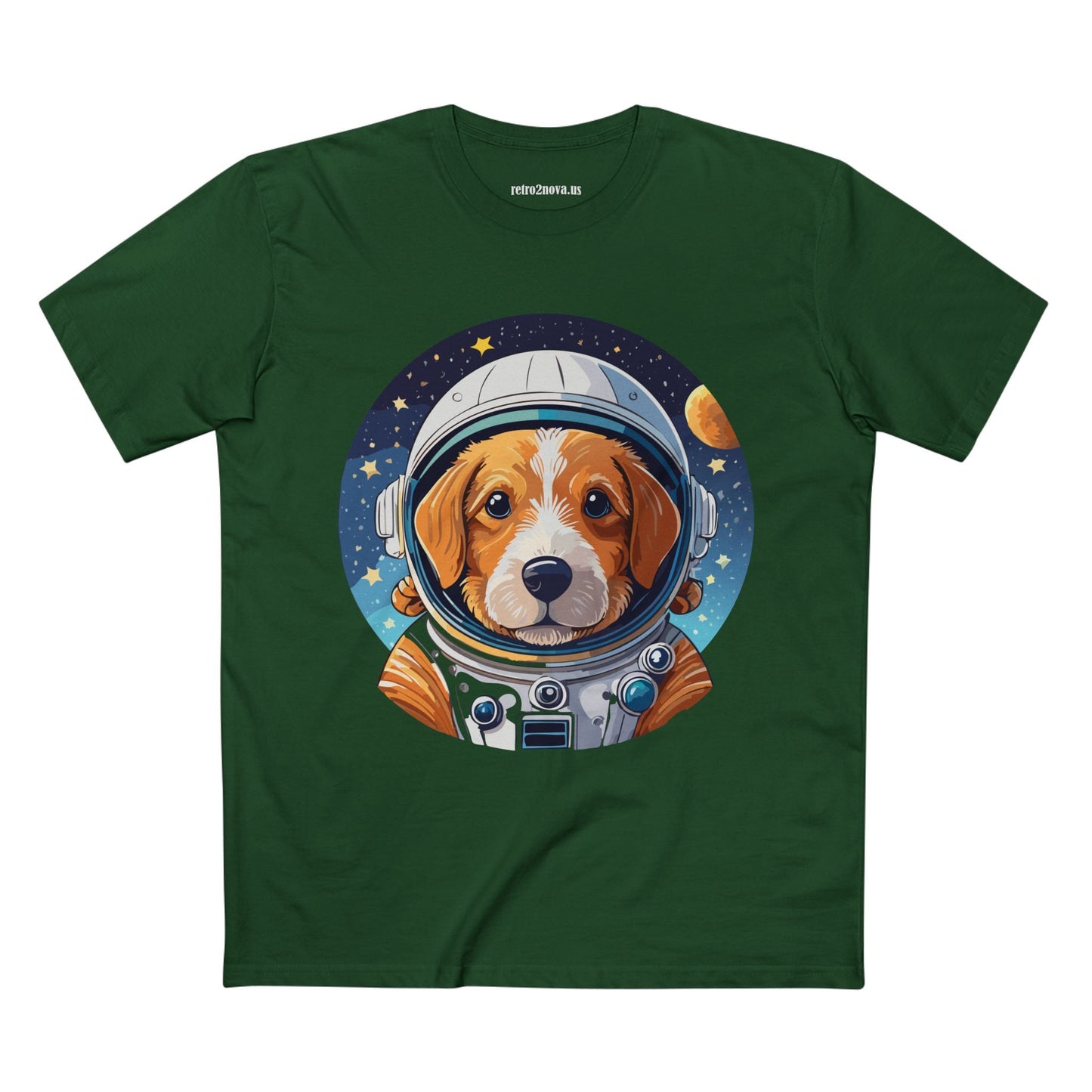 Unisex Dog Art Shirt Premium Cotton Tee With Original Retro2Nova Design From Art Collection For Everyday Comfort