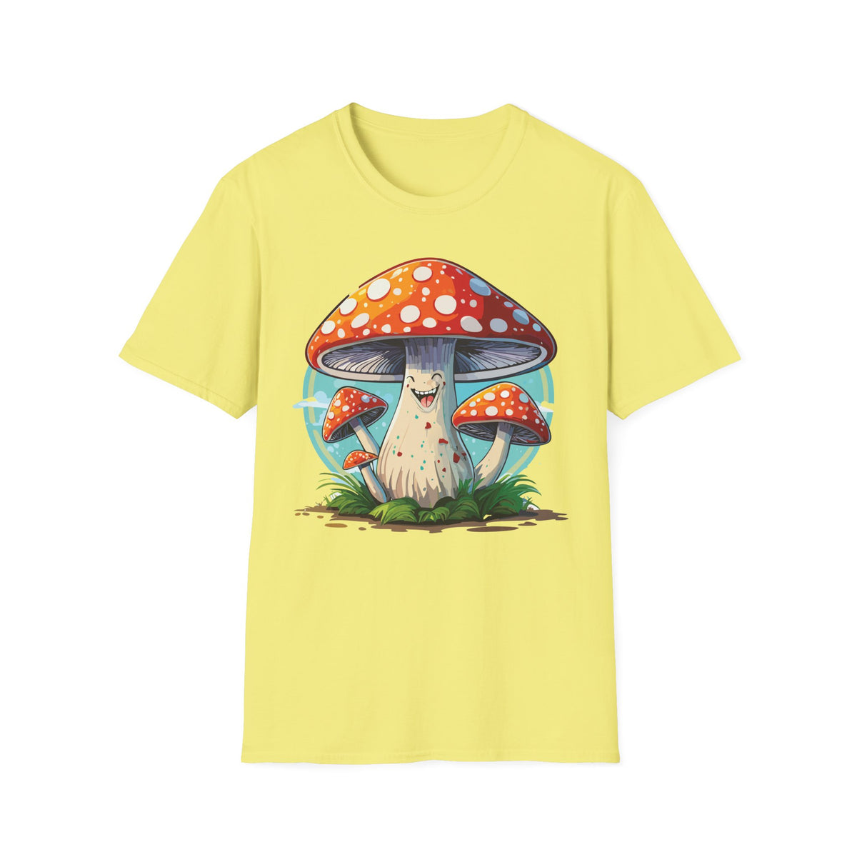 Funny Mashroom Graphic Tee Gildan Unisex 100 Cotton Tee Shirt h26