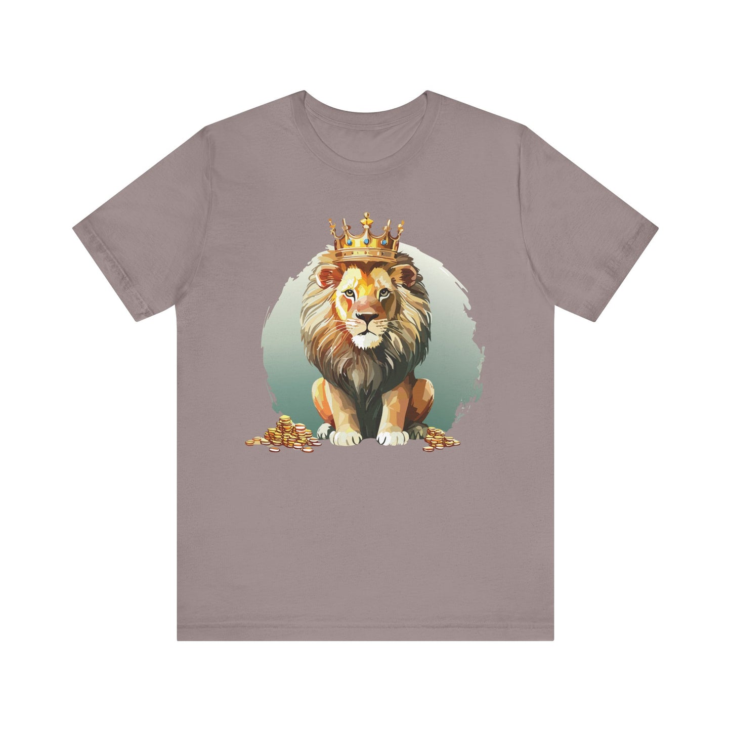Regal Lion Short Sleeve Tee, Animal Shirt, Lion Tee, Unisex Top, Birthday Gift, Shirt with Animal design