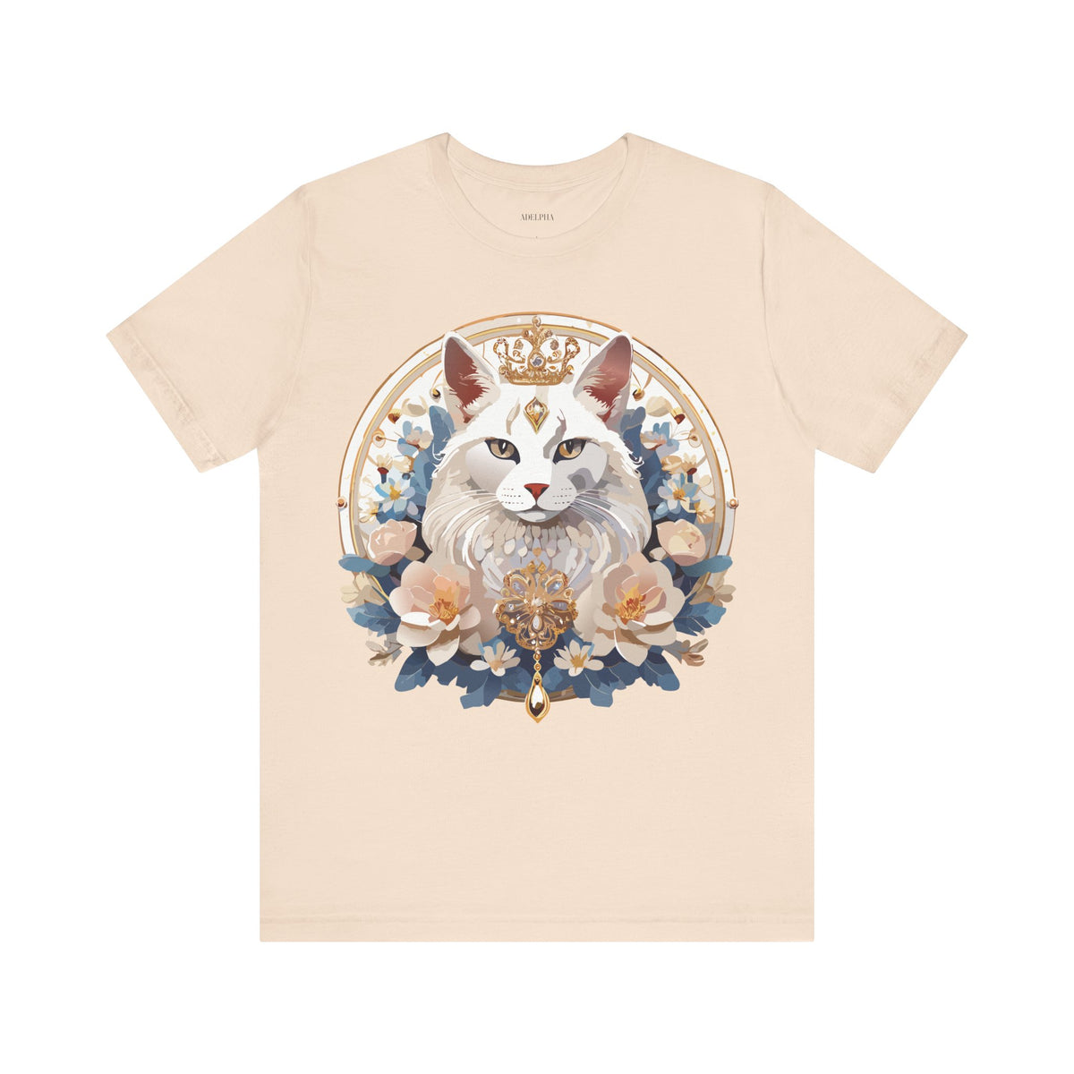 Medallion Graphic Unisex Cotton Bella+Canvas Tee with Floral Art Design m61