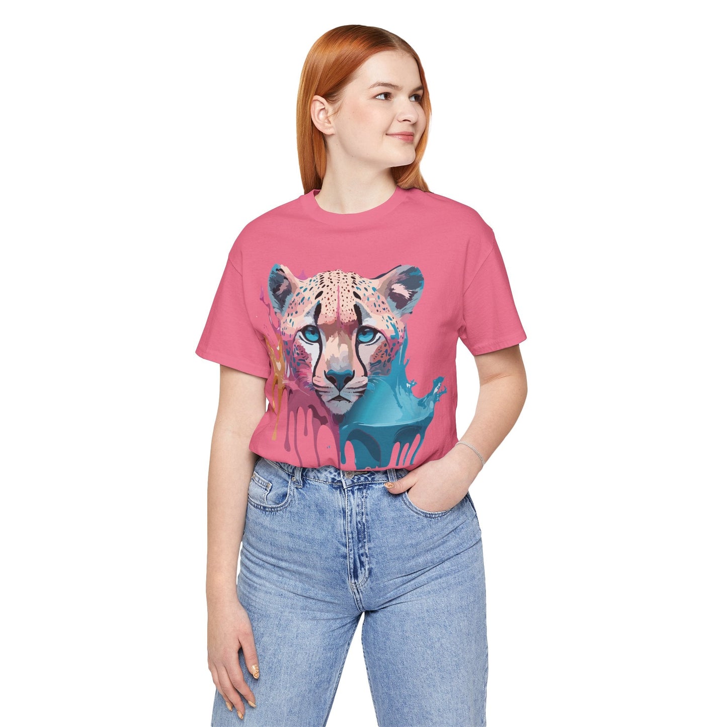 Cheetah Graphic Tee Unisex Jersey Short Sleeve Vintage Inspired Artwork Adelpha