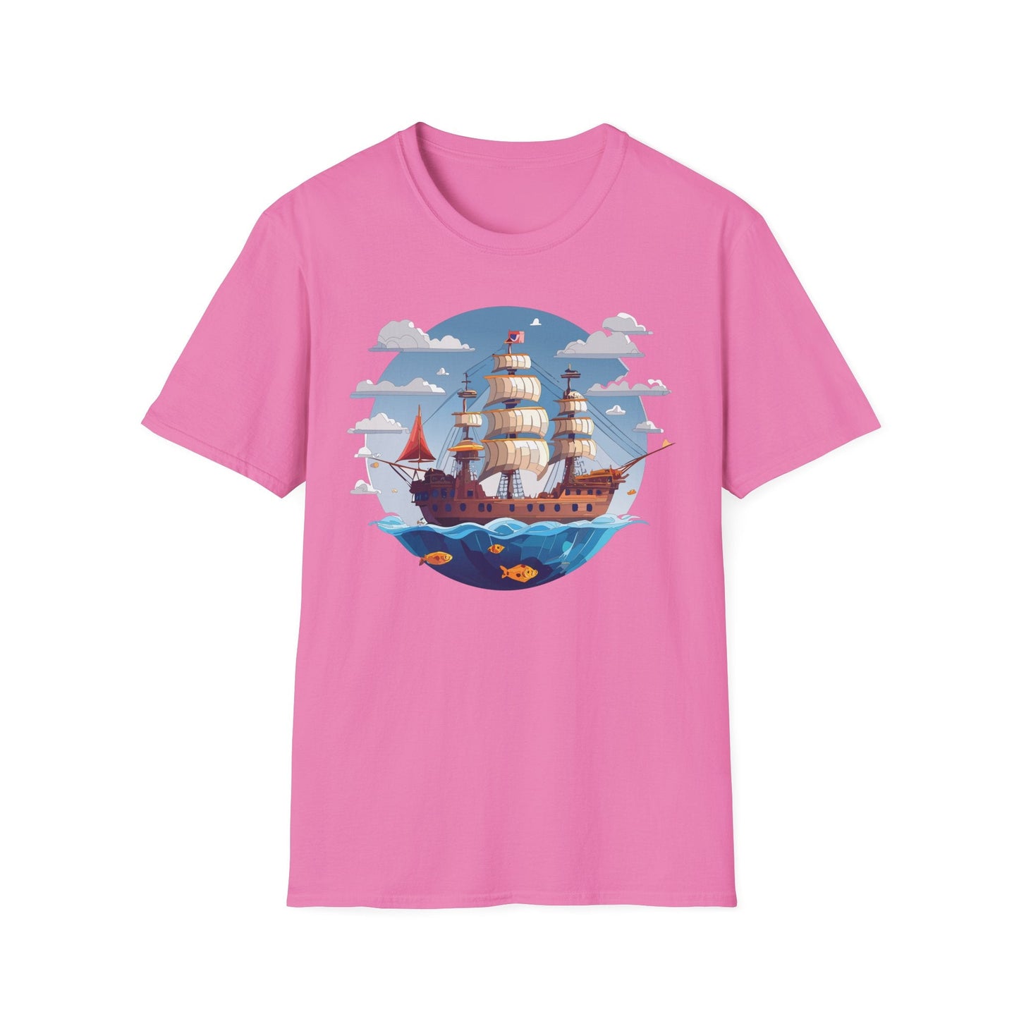Ship T Shirts Frigate T Shirts Vessel Tee Shirt Unisex Softstyle Cotton Tee Gildan 64000