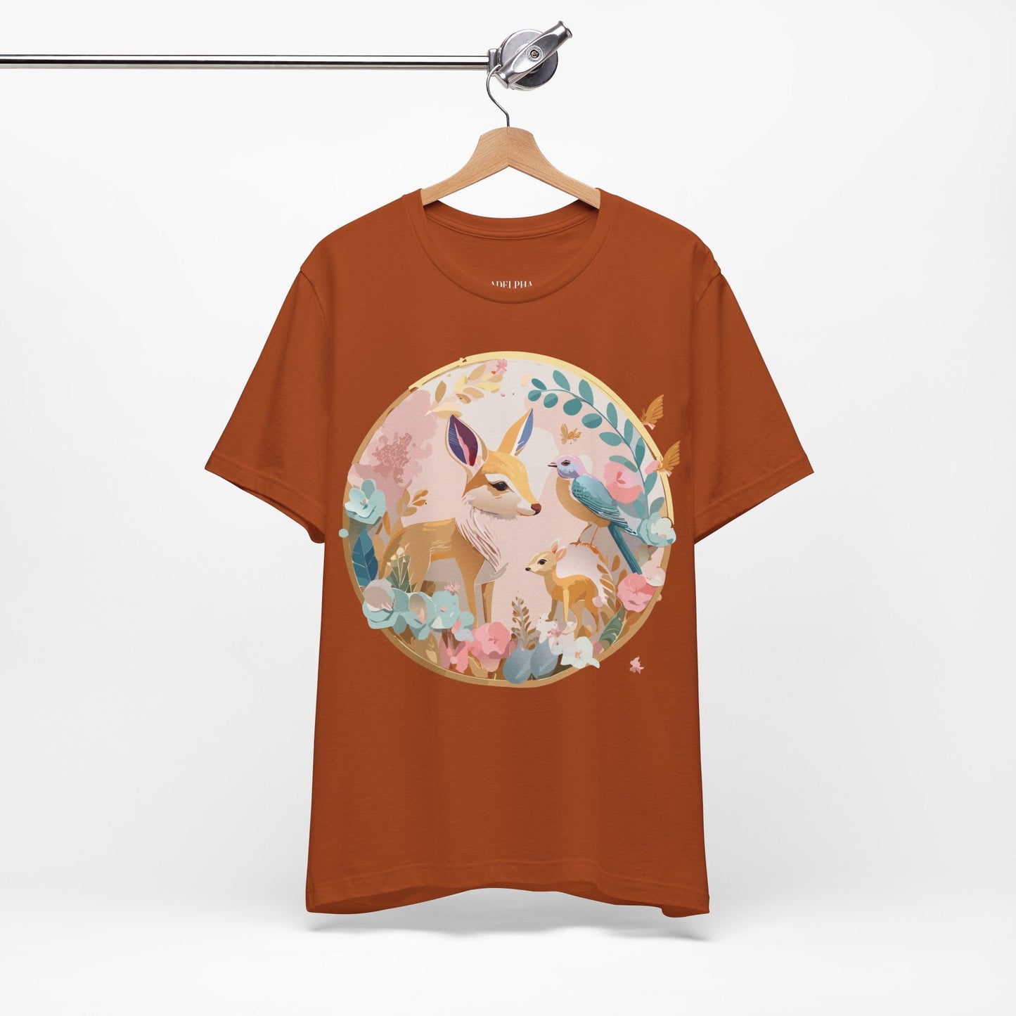 Adelpha Medallion Graphic Tee Unisex Short Sleeve Shirt Vintage Inspired Art Design