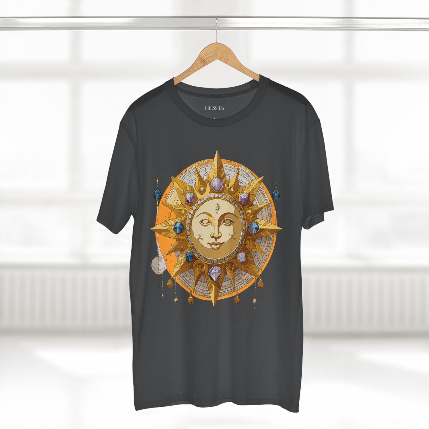 Gold Sun Graphic Unisex 100 Cotton T-Shirt with Golden Art Design 3