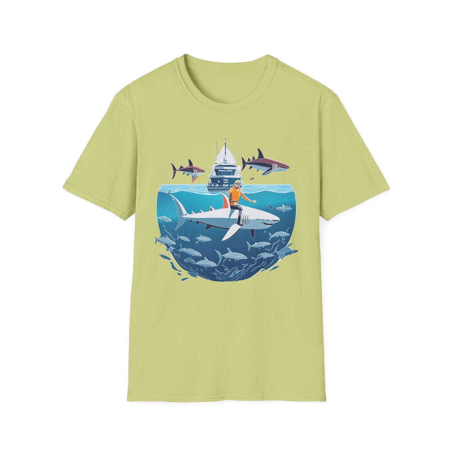 Ocean Tee Shirt Unisex Softstyle Gildan 64000 Cotton T Shirt Lightweight Casual Tee