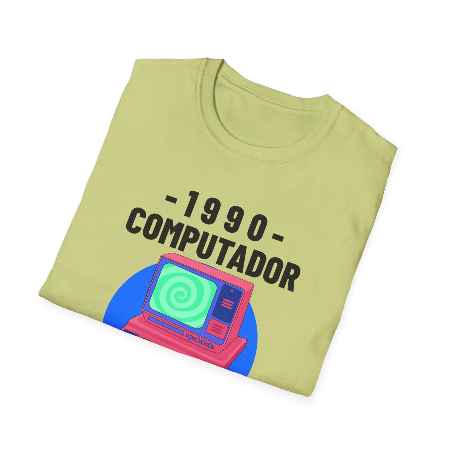 1990 Computador Retro T-Shirt Unisex Cotton Vintage Computer Graphic Tee